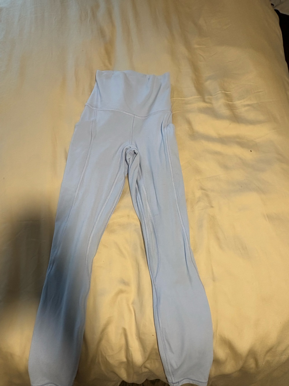 lululemon athletica High-Waist Pale Blue Leggings with Pockets